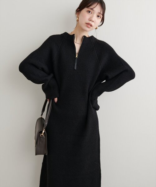 「natural couture」 ニットワンピース FREE ブラック レディース_画像7
