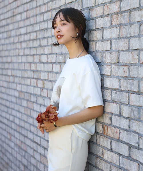 ENC tシャツ 「made in Japan」「cotton silk」flower photo