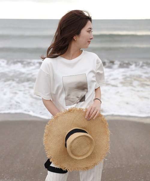 tシャツ 「made in Japan」「cotton silk」flower photo print ENC T-shirt / 「日本製」「コット ENC tシャツ 「made in Japan」「cotton silk」flower photo