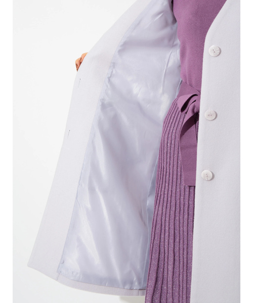 「BE RADIANCE」 ノーカラーコート FREE ベージュ レディース_画像4