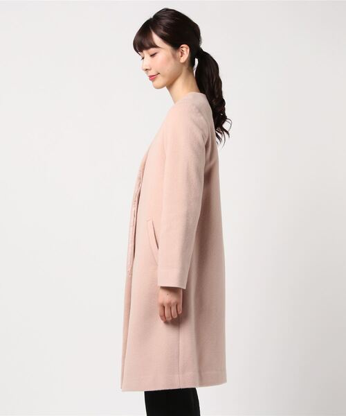 「BE RADIANCE」 ノーカラーコート FREE ベージュ レディース_画像7