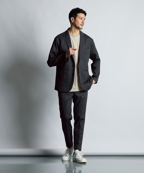 LANVIN en Bleu スラックス セットアップ ノータック イージー