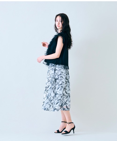 Audie a Muses（オーディア ミューズ） スカート 夏 メッシュフラワー