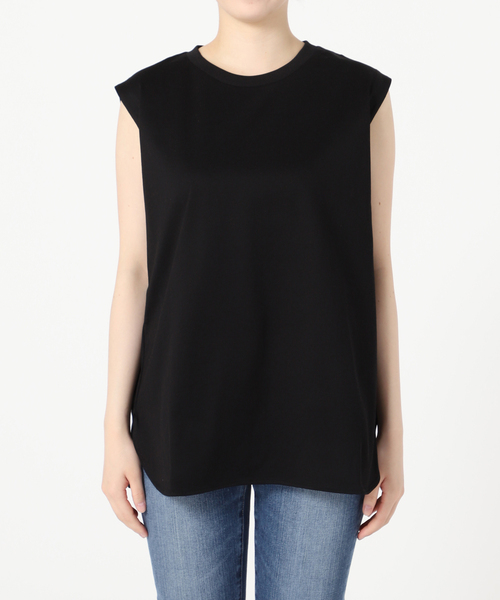 tシャツ ファインコットン ノースリーブプルオーバー レディース Spick＆Span tシャツ 「追加」ファインコットンノースリーブプル