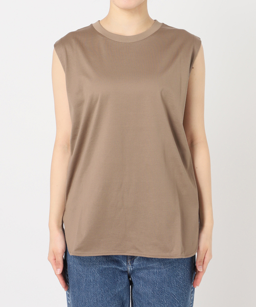 Spick＆Span tシャツ 「追加」ファインコットンノースリーブプル