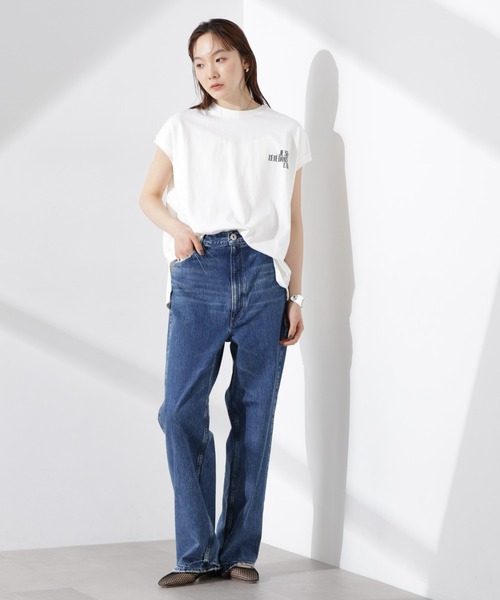 upper hightsワイドストレートモデルTHE OLIVIA FLOW upper hights / THE OLIVIA ワイドストレート デニム