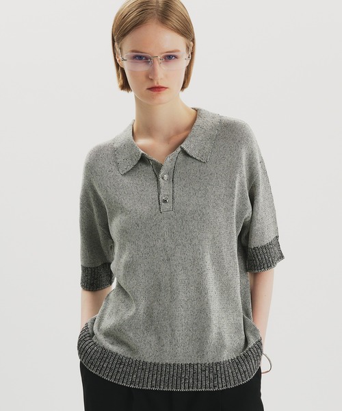 selle glant ポロシャツ SILVER BUTTON KNIT POLO SHIRT