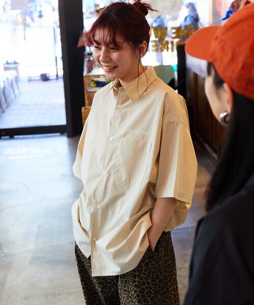 【しばいぬ様】L I'm hungryビッグシルエットオープンカラーシャツ FREAK'S STORE シャツ 限定展開 SHE WOLF DINER×FREAK'S STORE