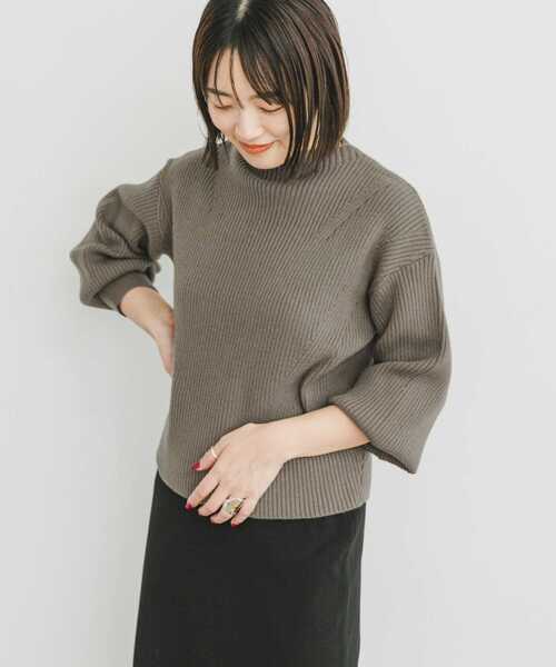 「ITEMS URBANRESEARCH」 長袖ニット FREE ブルー レディース_画像8