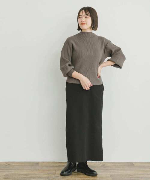 「ITEMS URBANRESEARCH」 長袖ニット FREE ブルー レディース_画像9