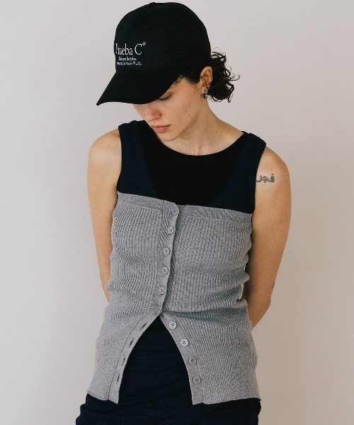 tシャツ RIB BUSTIER SET KNIT/リブビスチェセットニット レディース