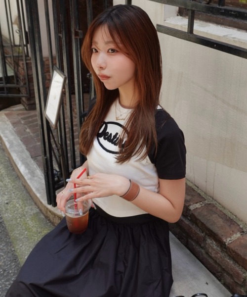 clear tシャツ 刺繍ロゴチビT「着回し力抜群 大人 カジュアル