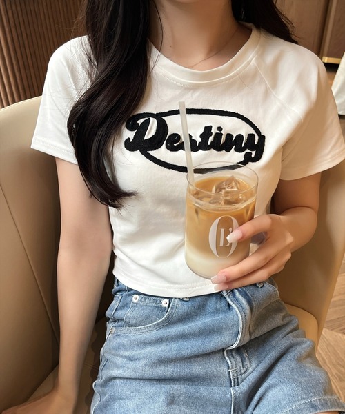 clear tシャツ 刺繍ロゴチビT「着回し力抜群 大人 カジュアル