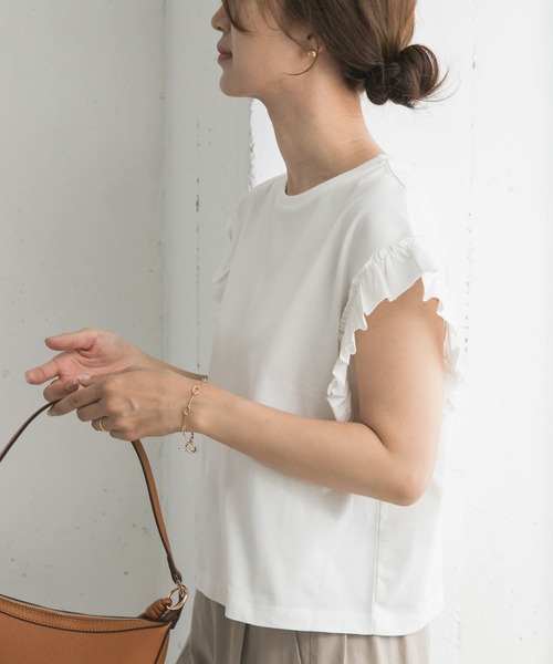 URBAN RESEARCH DOORS tシャツ フリルスリーブプルオーバー