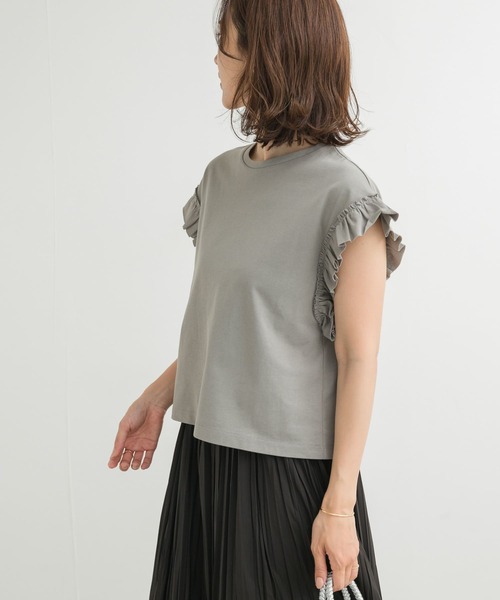 URBAN RESEARCH DOORS tシャツ フリルスリーブプルオーバー