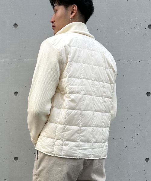 【しろまる】ブリーフィング タイオン　ダウンジャケット　ホワイト　Mサイズ TAION（タイオン） ダウンジャケット ダウン MILITARY V-NECK W-ZIP