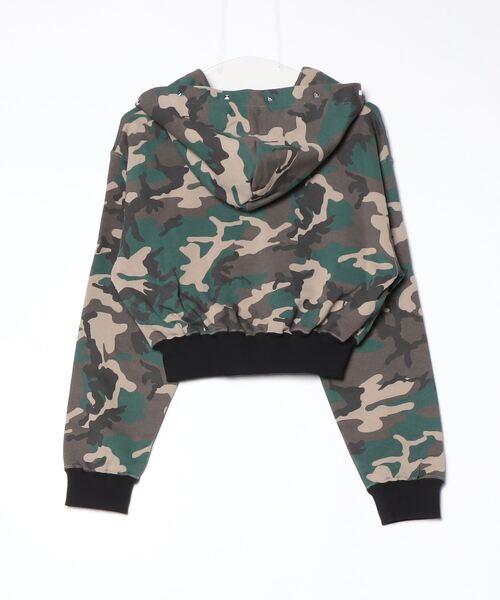 X-girl（エックスガール） パーカー ONE POINT PENCIL SCRIPT LOGO ZIP