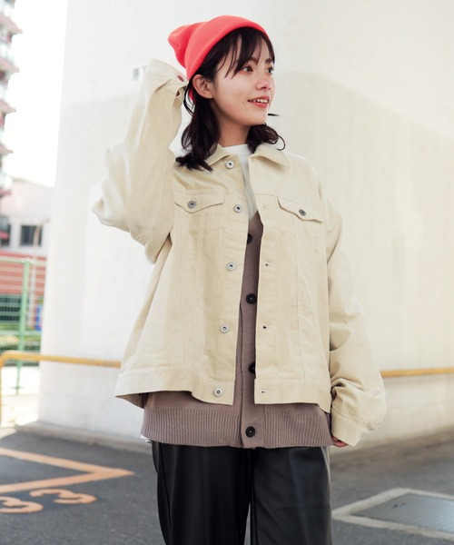 「Mark Gonzales」 コーデュロイジャケット「lulu＆arnieコラボ」 MEDIUM グレイッシュベージュ メンズ_画像3