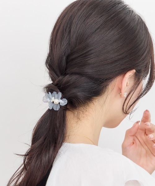 ★押し花ヘアクリップ Flowering フラワーリング ヘアクリップ HHC0557(ゴールド