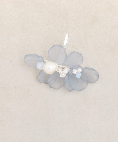 ★押し花ヘアクリップ Flowering フラワーリング ヘアクリップ HHC0557(ゴールド