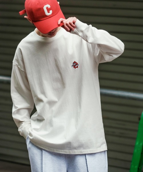 「SIDEWAY STANCE」 長袖Tシャツ SMALL ホワイト系その他2 メンズ
