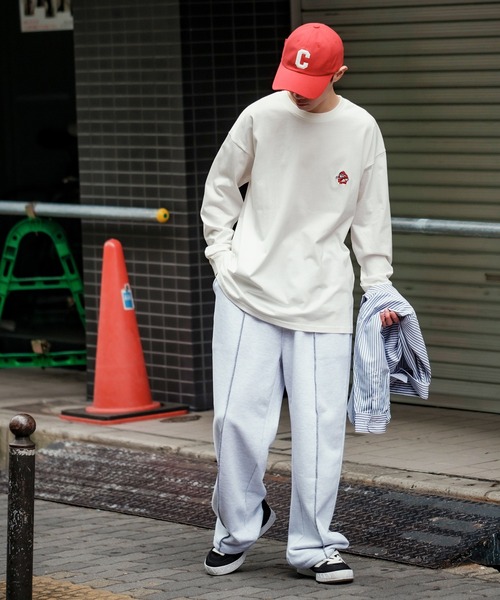 「SIDEWAY STANCE」 長袖Tシャツ SMALL ホワイト系その他2 メンズ
