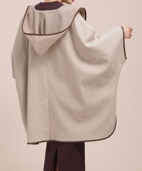 NANO universe（ナノ・ユニバース） ポンチョ 36 ネイビー レディース