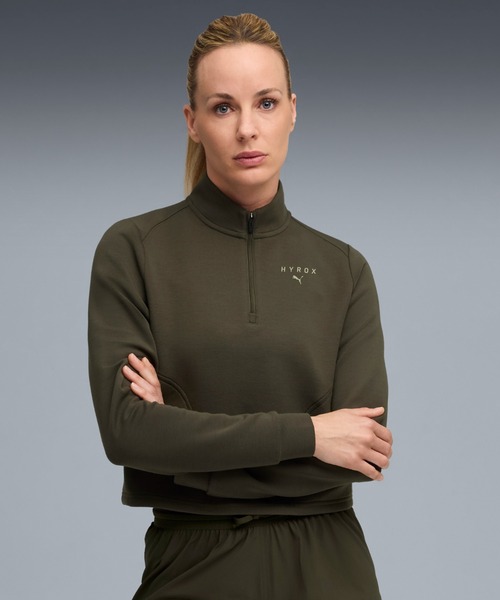 パーカー PUMA プーマ ウィメンズ トレーニング PUMA x HYROX クラウドスパン 1/4 ジップ トップ レディース