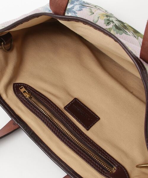 美品　ジェイアンドエム デヴィッドソン　トートバック　フラワー　コットン J&M Davidson 「J&M DAVIDSON 」 花柄トートバッグ - ピンク