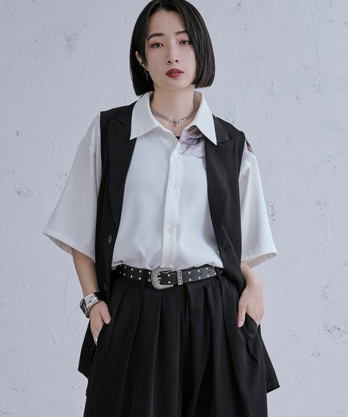 Ellino Loset ネイビー ベスト/ジレ Ellno Loset ベスト ジレ 2PSET/ジレ・スラックス メンズ