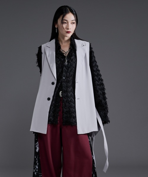 Ellno Loset（エルノロゼット） ベスト ジレ トロミテーラードジレ