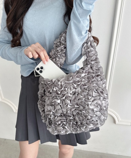 Loueme ハンドバッグ サテンフリルバッグ : ZOZOTOWN Yahoo!店 - 通販