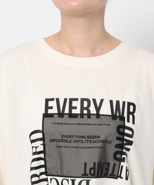 tシャツ ESSENCEOFLUXURY / プレーン Ｔシャツ レディース アイリスプリントチュニックTシャツ ELLEgirl｜クロスプラス公式