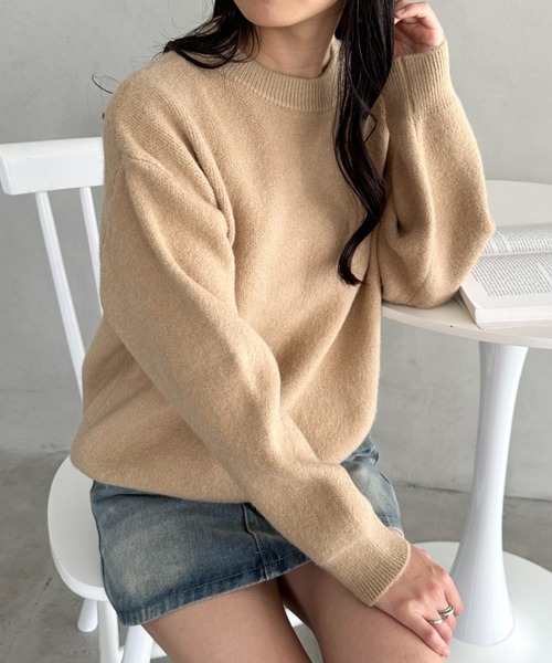 CLEA ニット セーター クルーネックニットプルオーバー レディース
