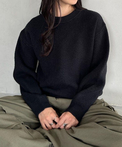 CLEA ニット セーター クルーネックニットプルオーバー レディース