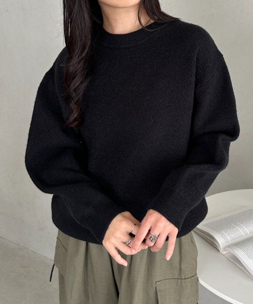 CLEA ニット セーター クルーネックニットプルオーバー レディース
