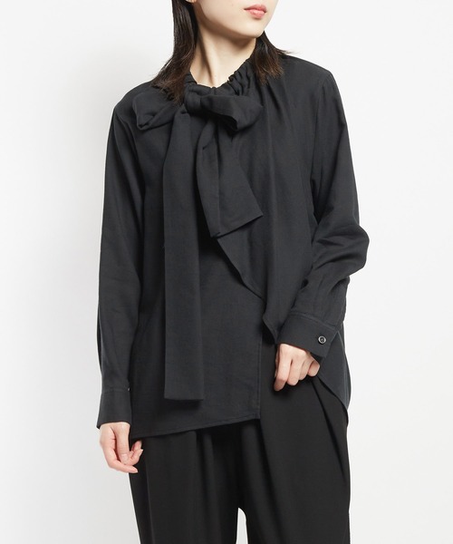 gomme（ゴム） ブラウス シャツ C/Wビエラ ライトドレープブラウス