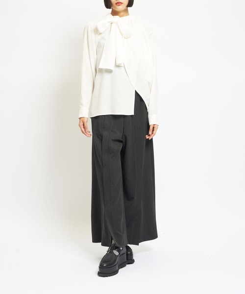 gomme（ゴム） ブラウス シャツ C/Wビエラ ライトドレープブラウス