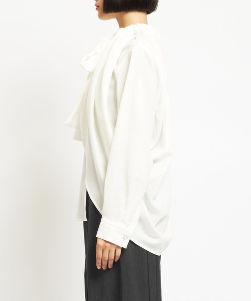 gomme（ゴム） ブラウス シャツ C/Wビエラ ライトドレープブラウス