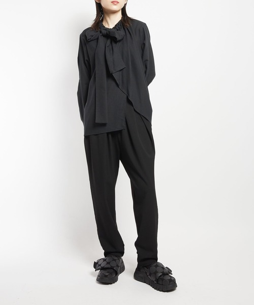 gomme（ゴム） ブラウス シャツ C/Wビエラ ライトドレープブラウス