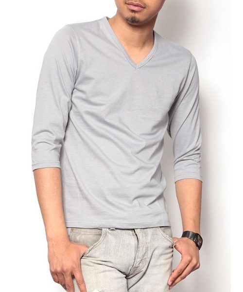 garsonwave 「garsonwave」 7分袖Tシャツ M サックスブルー メンズ