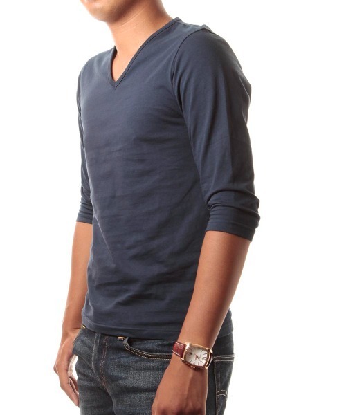 garsonwave 「garsonwave」 7分袖Tシャツ M サックスブルー メンズ