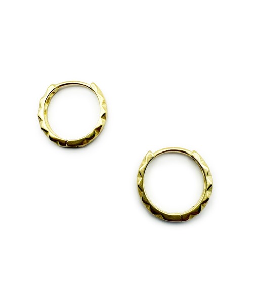 ピアス KISHOKACHI 希少価値 ダイヤシェイプデザインフープブラス 