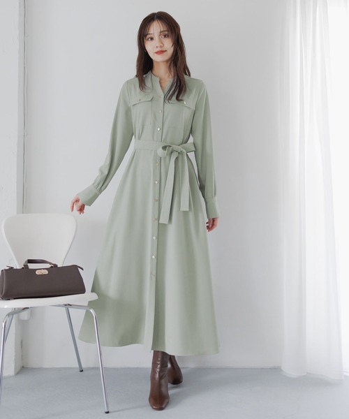 Andemiu（アンデミュウ） ワンピース 「WEB限定」キンボタンサファリ