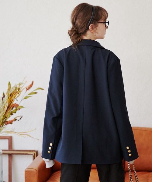ANGIE テーラードジャケット FREE ネイビー レディース : ZOZOTOWN