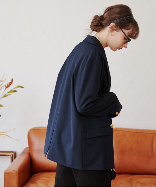 ANGIE テーラードジャケット FREE ネイビー レディース : ZOZOTOWN