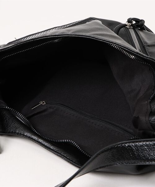 ショルダーバッグ バッグ Y2K オートバイスタイル ジップデザイン PU