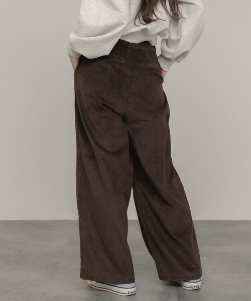 HEILIS（ヘイリス） ワイドパンツ パンツ コーデュロイカーブパンツ