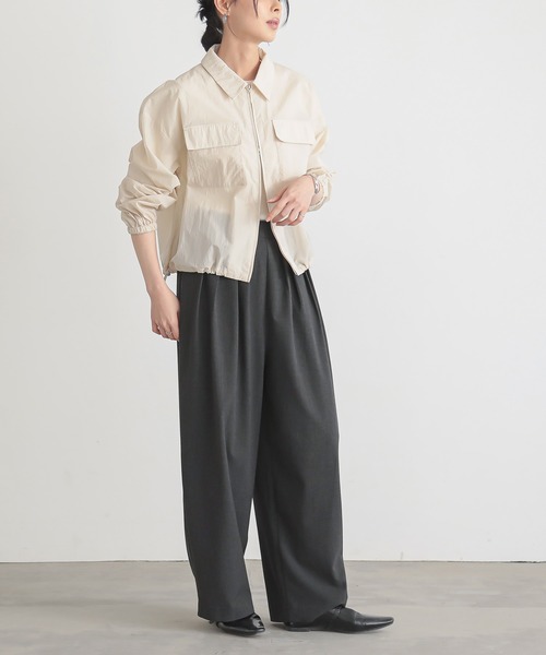 「for/c」 ナイロンブルゾン LL ブラック レディース_画像2