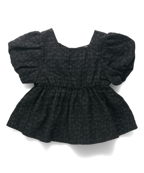 「branshes」 「KIDS」半袖ブラウス 110 ブラック キッズ_画像7